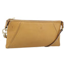 Salvatore Ferragamo Gancini Shoulder Bag Leather Brown Gold Auth 192432-1