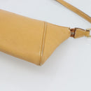 Salvatore Ferragamo Gancini Shoulder Bag Leather Brown Gold Auth 192432-8