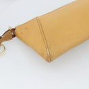 Salvatore Ferragamo Gancini Shoulder Bag Leather Brown Gold Auth 192432-15