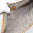 Salvatore Ferragamo Gancini Shoulder Bag Leather Brown Gold Auth 192432-11