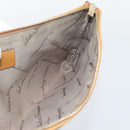 Salvatore Ferragamo Gancini Shoulder Bag Leather Brown Gold Auth 192432-18