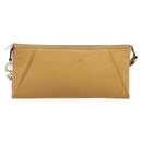 Salvatore Ferragamo Gancini Shoulder Bag Leather Brown Gold Auth 192432-13