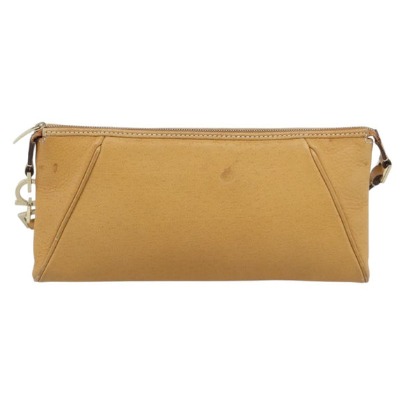 Salvatore Ferragamo Gancini Shoulder Bag Leather Brown Gold Auth 192432