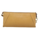 Salvatore Ferragamo Gancini Shoulder Bag Leather Brown Gold Auth 192432-2
