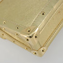 LOUIS VUITTON Suhari Emerble Shoulder Bag Leather Gold LV Auth 192434V-14
