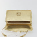 LOUIS VUITTON Suhari Emerble Shoulder Bag Leather Gold LV Auth 192434V-18