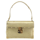 LOUIS VUITTON Suhari Emerble Shoulder Bag Leather Gold LV Auth 192434V-2