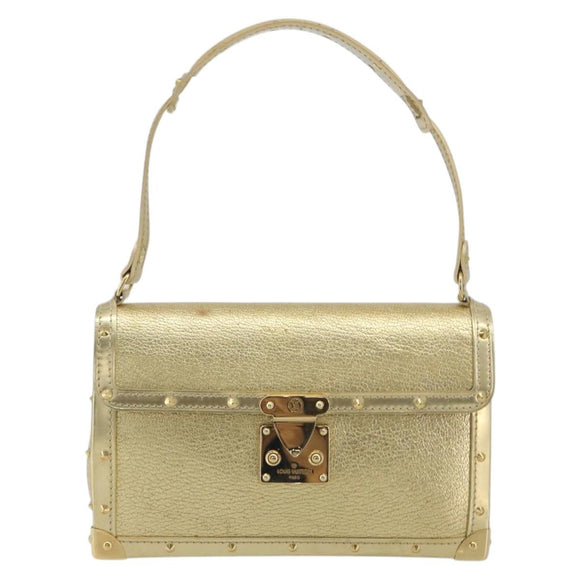 LOUIS VUITTON Suhari Emerble Shoulder Bag Leather Gold LV Auth 192434V
