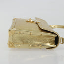 LOUIS VUITTON Suhari Emerble Shoulder Bag Leather Gold LV Auth 192434V-4