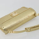 LOUIS VUITTON Suhari Emerble Shoulder Bag Leather Gold LV Auth 192434V-6