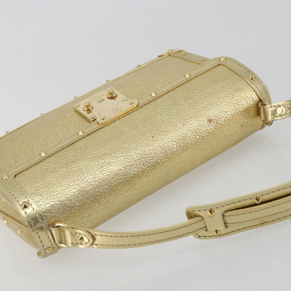 LOUIS VUITTON Suhari Emerble Shoulder Bag Leather Gold LV Auth 192434V