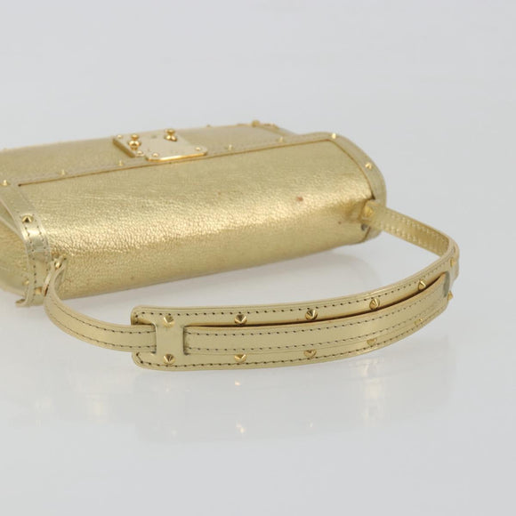 LOUIS VUITTON Suhari Emerble Shoulder Bag Leather Gold LV Auth 192434V