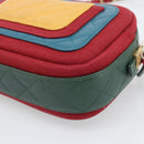 CHANEL Matelasse Chain Shoulder Bag Lamb Skin Green Gold CC Auth 192435SAM-12