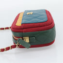 CHANEL Matelasse Chain Shoulder Bag Lamb Skin Green Gold CC Auth 192435SAM-4
