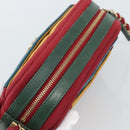 CHANEL Matelasse Chain Shoulder Bag Lamb Skin Green Gold CC Auth 192435SAM-6