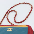 CHANEL Matelasse Chain Shoulder Bag Lamb Skin Green Gold CC Auth 192435SAM-8