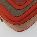 CHANEL Matelasse Chain Shoulder Bag Lamb Skin Orange Gold CC Auth 192436SAM-18