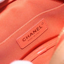 CHANEL Matelasse Chain Shoulder Bag Lamb Skin Orange Gold CC Auth 192436SAM-21
