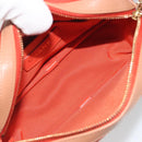 CHANEL Matelasse Chain Shoulder Bag Lamb Skin Orange Gold CC Auth 192436SAM-10