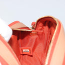 CHANEL Matelasse Chain Shoulder Bag Lamb Skin Orange Gold CC Auth 192436SAM-23