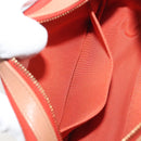 CHANEL Matelasse Chain Shoulder Bag Lamb Skin Orange Gold CC Auth 192436SAM-24