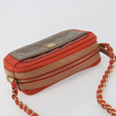 CHANEL Matelasse Chain Shoulder Bag Lamb Skin Orange Gold CC Auth 192436SAM-6