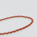 CHANEL Matelasse Chain Shoulder Bag Lamb Skin Orange Gold CC Auth 192436SAM-8