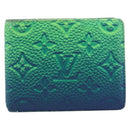LOUIS VUITTON Taurillon Clemence Illusion Portefeuille Slender Auth 192437-13