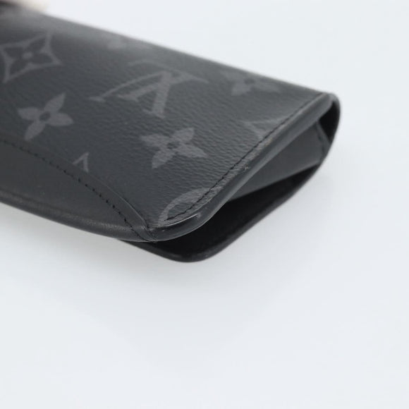 LOUIS VUITTON Monogram Eclipse Etui Lunette Woody Case GI0296 LV Auth 192438
