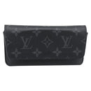 LOUIS VUITTON Monogram Eclipse Etui Lunette Woody Case GI0296 LV Auth 192438-2