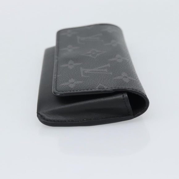 LOUIS VUITTON Monogram Eclipse Etui Lunette Woody Case GI0296 LV Auth 192438