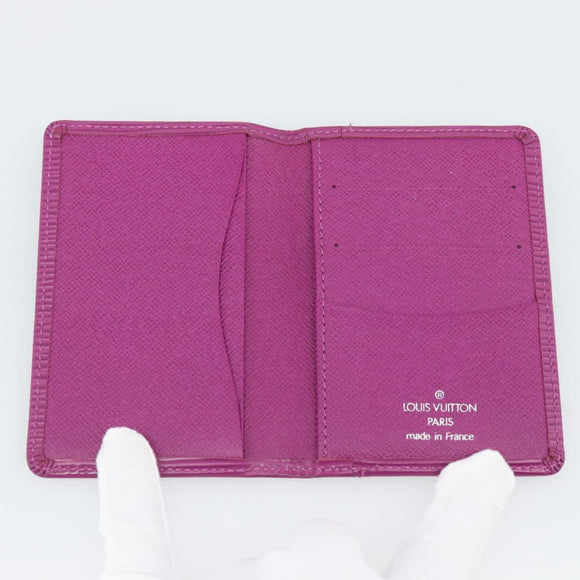 LOUIS VUITTON Epi Organizer De Poch Card Case Wine Red LV Auth 192440A