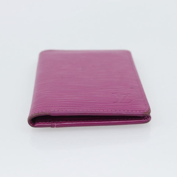 LOUIS VUITTON Epi Organizer De Poch Card Case Wine Red LV Auth 192440A