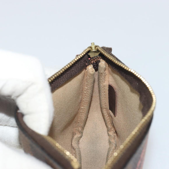 LOUIS VUITTON Damier Ebene Trunk Mini Pochette Accessoires N41433 Auth 192441A