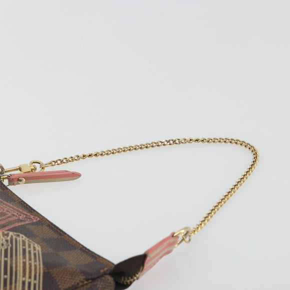 LOUIS VUITTON Damier Ebene Trunk Mini Pochette Accessoires N41433 Auth 192441A