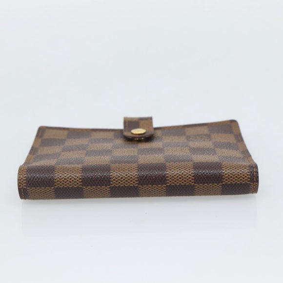 LOUIS VUITTON Damier Ebene Agenda PM Day Planner Cover R20700 LV Auth 192442