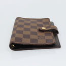 LOUIS VUITTON Damier Ebene Agenda PM Day Planner Cover R20700 LV Auth 192442-7