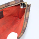 LOUIS VUITTON Damier Ebene Marais Pouch LV Auth 192443-17