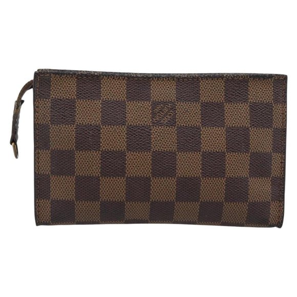LOUIS VUITTON Damier Ebene Marais Pouch LV Auth 192443