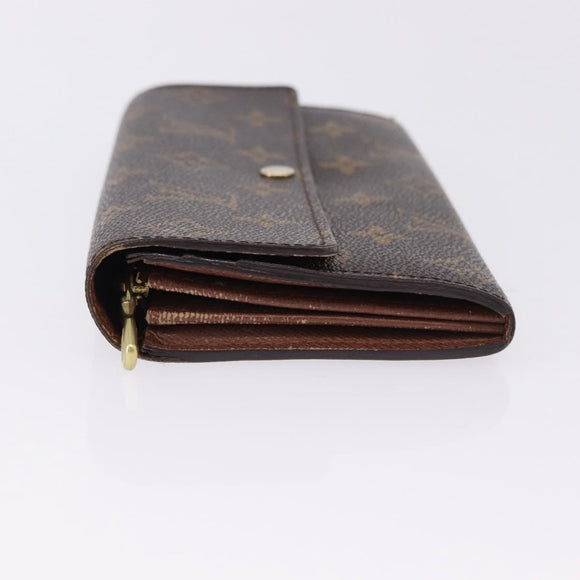 LOUIS VUITTON Monogram Portefeuille Sarah Long Wallet M61734 LV Auth 192444