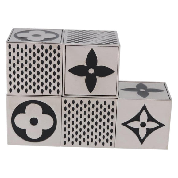 LOUIS VUITTON LV Cube Game metal Silver M99454 LV Auth 192445