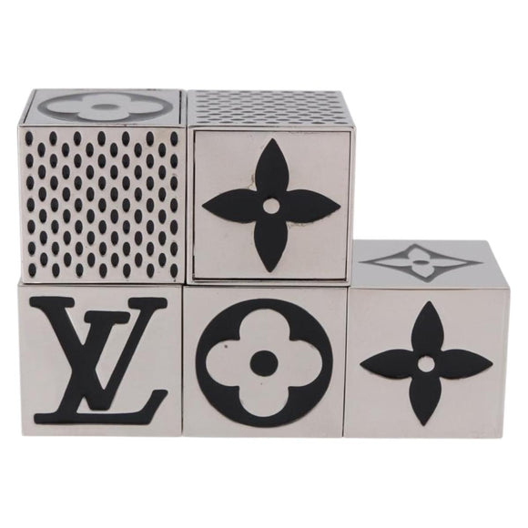 LOUIS VUITTON LV Cube Game metal Silver M99454 LV Auth 192445