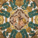 HERMES Carre 90 Scarf ”DANS LES ESPRITS” Silk Beige Auth 192450-6