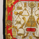 HERMES Carre 90 Scarf ”ETRIERS” Silk Black Auth 192451M-5