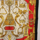 HERMES Carre 90 Scarf ”ETRIERS” Silk Black Auth 192451M-7