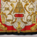 HERMES Carre 90 Scarf ”ETRIERS” Silk Black Auth 192451M-9