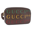 GUCCI Waist Bag Leather Brown Gold 602695 527066 Auth 192452V-1