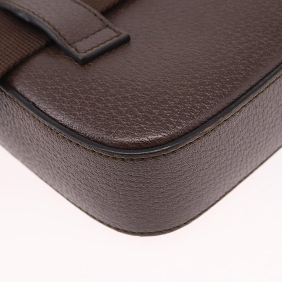 GUCCI Waist Bag Leather Brown Gold 602695 527066 Auth 192452V