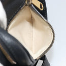 GUCCI Web Sherry Line Shoulder Bag Leather Black Gold 574803 Auth 192453V-20