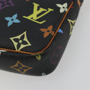 LOUIS VUITTON Multicolor Pochette Accessoires Pouch Black M92648 LV Auth 192454A-10